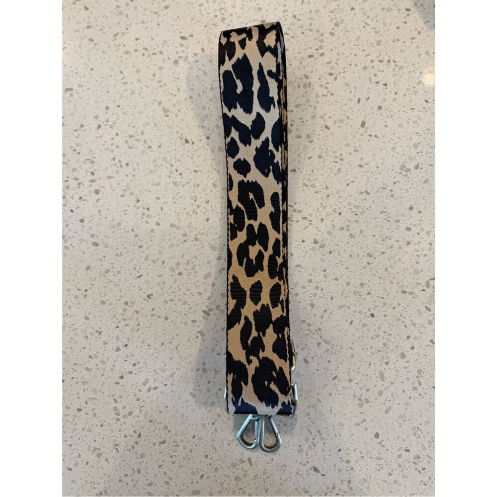 Bodomint Leopard Print Wide Bag Strap - Black and Tan NWOT